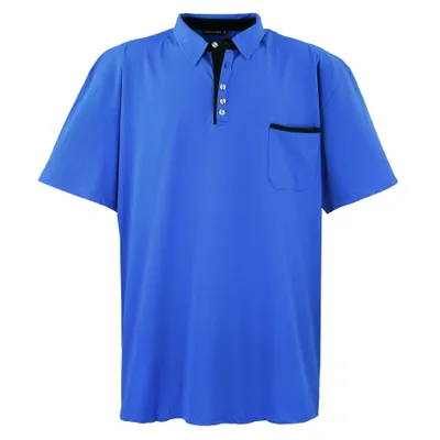 Productafbeelding van Overgroot, trendy polohemd met korte mouwen, merk LAVECCHIA, koningsblauw, maat 3XL