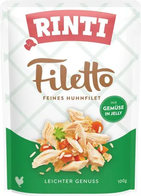 Immagine prodotto di RINTI Filetto Petto di pollo con verdure - cibo umido per cani - 100g