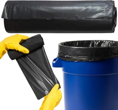 Obrázok produktu pre Čierne vrecia na odpadky 240L XXL, UNIVERZÁLNE, PEVNÉ, ideálne do košov – 10 KUSOV