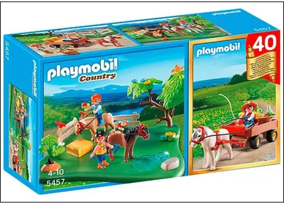 Produktbild von PLAYMOBIL 5457 - Country Anniversary Kompakt-Set Pony Koppel Ponywagen