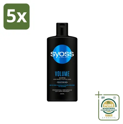 Zdjęcie produktu dla 5 sztuk szamponu Syoss Volume - 440 ml - zestaw ekonomiczny