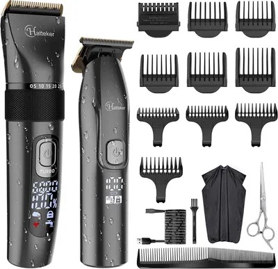 Produktbild von Profi Haarschneider Pflegesets Barttrimmer Bartschneider Herren T-förmiger Trimmerkopf T-blade Trimmer Präzisionstrimmer IPX7 Wasserdicht