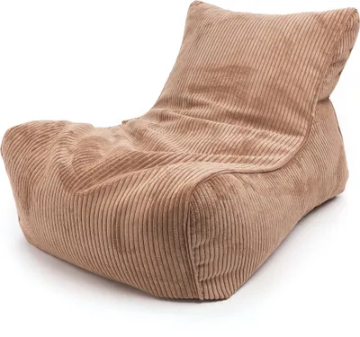 Produktbild von Ecopuf Fuzzy, Sessel Chaise Longue, Sitzsäck Bean Bag 60x80, Cappuccino Sz96, 60x80