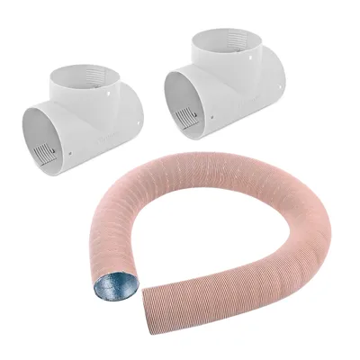 Produktbild von 5 Meter Warmlufterteilerrohr 65mm + 2 x T Stück Grau TS-T von Truma