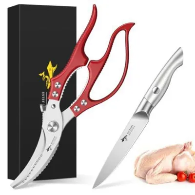 Produktbild von Geflügelschere & Küchenmesser Set 12,5 cm Edelstahl