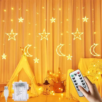 Image de Guirlande lumineuse décorative pour l'intérieur, 3,5 mètres, 8 modes d'éclairage, guirlande lumineuse LED