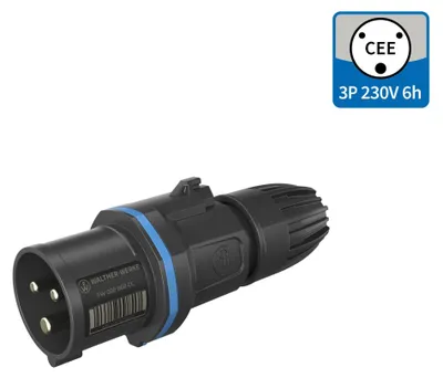 Productafbeelding van Walther FW211306SK CEE-stekker, 1 stuk.