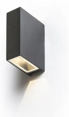 Obrázek produktu pro UKKO nástěnná černá 230V LED 2x3W 55° IP54 3000K