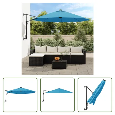Obrázek produktu pro The Living Store Nástěnný slunečník sea blue 290 cm
