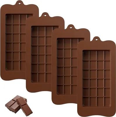 Produktbild von Silikon Schokoladenform, antihaft, verschiedene Formen, Gießform Set | Backen DIY Schokolade Pralinenherstellung