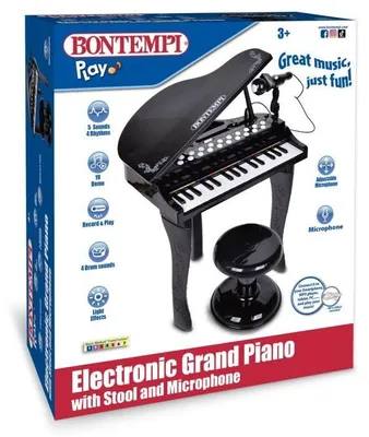 Immagine prodotto di Bontempi 10 3030, strumento musicale giocattolo, pianoforte, 3 anni, 1,65 kg, nero, bianco