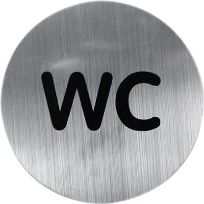 Produktbild von Türschild WC Metallic selbstklebend