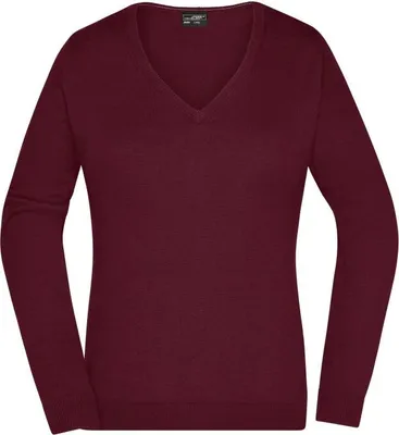 Produktbild von James & Nicholson Damenpullover, BW, Gr. L,bordeaux