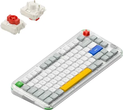 Immagine prodotto di Tastiera meccanica wireless Nuphy Kick75 a basso profilo, layout 75% ANSI, 80 tasti, interruttore nano rosso