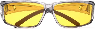 Immagine prodotto di Occhiali da sole con lenti polarizzate, adatti a essere indossati sopra gli occhiali da vista, con protezione UV al 100%, ideali per l'uso quotidiano