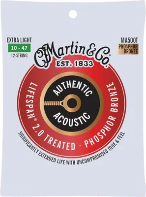 Produktbild von Martin MA500T - Lifespan 2.0 - Phosphor Bronze 12-string - extra light (010-047)