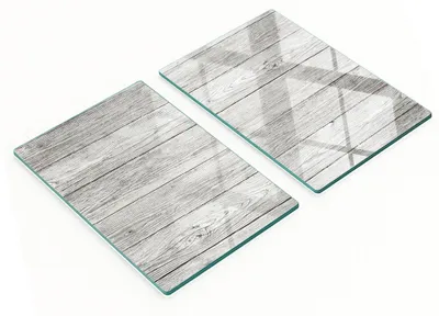 Produktbild von Set Küchenbretter aus gehärtetem Glas mit Holzoptik, 2 x 40 x 52 cm
