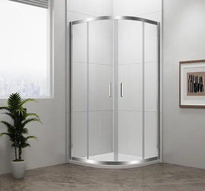Produktbild von Polysan EASY Duschabtrennung Viertelkreis 900x900mm, L/R, Klarglas