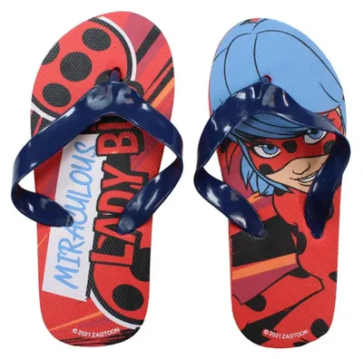 Produktbild von Miraculous Ladybug Kinder Flip Flops Latschen Zehentrenner – Blau / 33/34