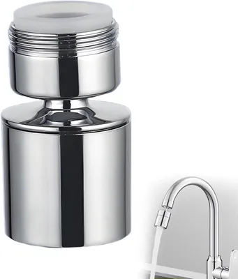 Immagine prodotto di Rubinetto girevole a doppia funzione, con rotazione a 360°, ideale per rubinetti da cucina e da bagno
