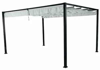 Image de Pavillon Sky, 300x400cm, structure en aluminium/acier, revêtement par poudre en anthracite, toit en polyester 200g en gris, emballé démonté dans un carton