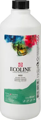 Image de Ecoline peinture à l'eau liquide bouteille 490 ml vert foncé 602