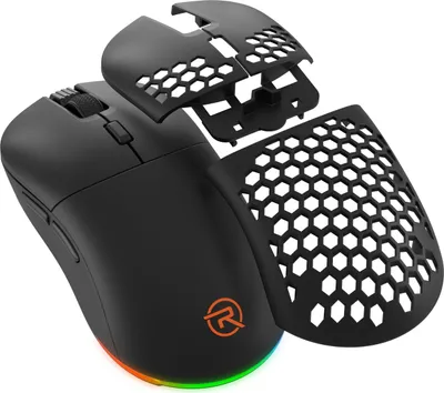 Produktbild von Gaming-Maus ASPIS kabellos RGB Schwarz mit 8 programmierbaren Tasten und 19000 DPI
