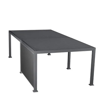 Produktbild von Markise für bioklimatische pergola "evora" großes modell 2,7 x 2,3 m aus texalin schiefergrau  - Hespéride
