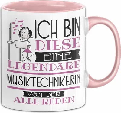 Produktbild von Musiktechnikerin Tasse Geschenk Ich Bin Diese Eine Legendäre Musiktechnikerin Von Der Alle Reden Geschenkidee Geburtstag Weihnachten (Rosa)