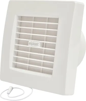 Produktbild von ELPLAST Atol 120AP Wandlüfter mit Zugschalter und Jalousie