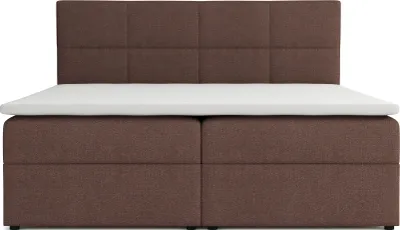 Produktbild von VENASI Boxspringbett 160x200 mit Bettkasten, Betty Doppelbett Braun Velourstoff