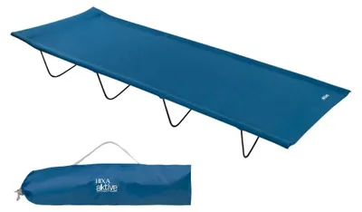 Image de Lit de camping pliable pour 1 personne - Bleu
