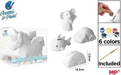 Zdjęcie produktu dla Skarbonka ceramiczna do malowania MIX