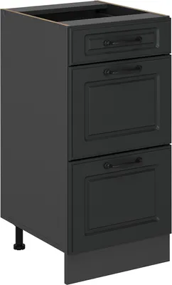 Produktbild von Küchenunterschrank Vicco R-Line Anthrazit Landhaus 40 cm mit Schubladen, ohne Arbeitsplatte, Model 53516