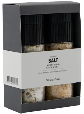 Produktbild von Nicolas Vahé Geschenkbox Organic Secret Blend & Salt und Garlic & Chilli (2-teilig)