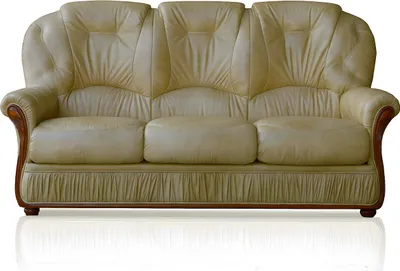 Produktbild von Vente-unique DAPHNE, Wohnzimmer, Beige, 3 Sitz(e), Beige, Leder, Leder