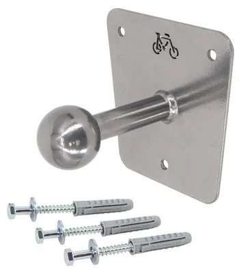 Produktbild von Fahrradträger Wandhalterung Kugelkopf - 50 mm - Lichtgrau - 125 mm Schaft - Garage