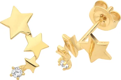 Image de Boucles d'Oreilles Femme Or 375/1000 avec Oxyde de Zirconium - 11mm*7mm; TRS26916