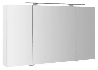 Zdjęcie produktu dla Sapho Riwa - Szafka lustrzana z oświetleniem LED, 1210x700x170 mm, 3 drzwi, biały połysk RIW120-0030