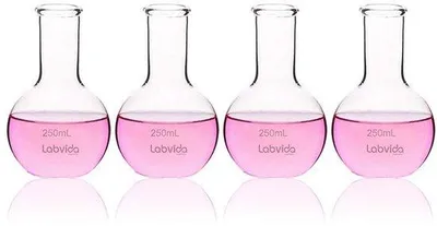 Produktbild von 4 Stück Glas-Erhitzkolben – 250 ml, aus Borosilikatglas