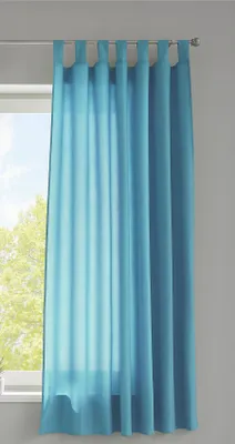 Produktbild von 1er Set Vorhang Schal Schlaufen »Berlin« HxB 175x140 cm Türkis Blickdicht Microsatin Lichtdurchlässig Kräuselband Uni Matt, 20400N