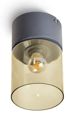 Productafbeelding van Glazen plafondlamp Sledge Glass amber glas