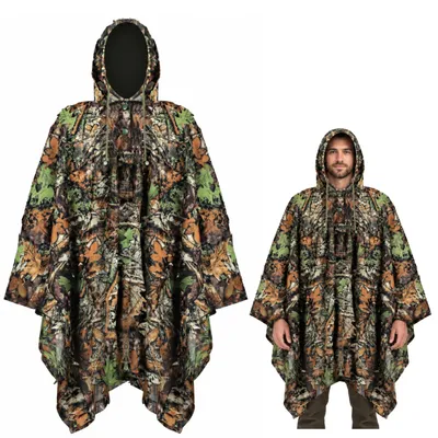 Obrázok produktu pre 3d kamufláž Cape pončo s kapucňou lesná kamufláž 130x110 cm