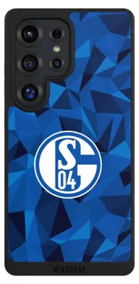 Produktbild von NIVOCASE Handyhülle für Samsung Galaxy S25 Ultra  Hülle NIVOpure Case Schwarz Camouflage FC Schalke 04 Muster
