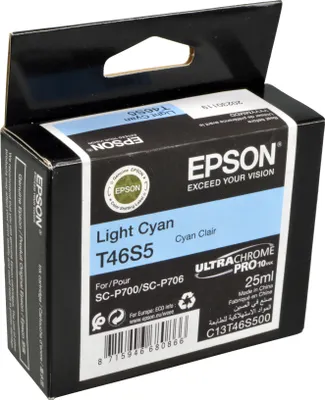 Produktbild von Epson UltraChrome Pro, Standardertrag, Cyan, Tinte auf Pigmentbasis, 25 ml, 1 Stück(e), Einzelpackung