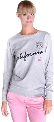 Produktbild von Damen Bluse Shirt mit Druck; Grau Meliert/S/M 36/38