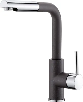 Obrázok produktu pre Kuchynská batéria – vysokotlaková jednopáková batéria – výsuvná a otočná – nerezová oceľ – farba Espresso Brown – výška 29,7 cm – pripojenie 3/8 palca, MODERNO TINA
