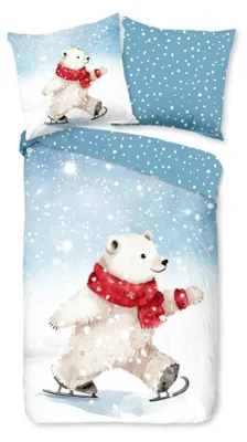 Productafbeelding van Good Morning Kinderdekbedovertrek "Oleg" - Blauw - (135x200 cm) - 100% Katoen
