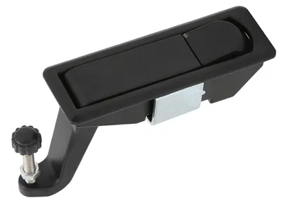 Image de Serrure à loquet à compression sans verrouillage pour coffre à outils ou valise, en alliage de zinc, pour remorques de bateau (noire)