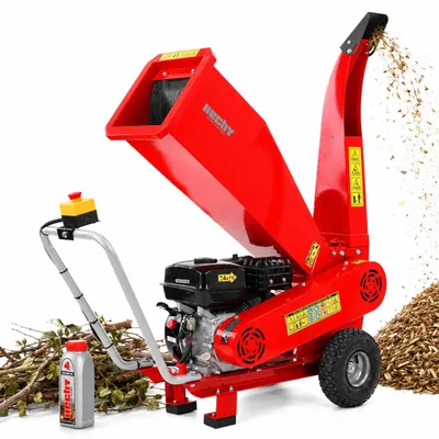 Produktbild von Gartenhäcksler Holzhäcksler Benzin HECHT 6208 | 5,2 kW / 7 PS | bis 7 cm | 208 cm³ | Messerwalze mit 2 rotierenden Messern, KI-generiertes Bild